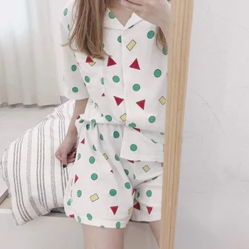 New Style Japanese-style Pajamas Female Summer Thin Cute Students Short Sleeve Loose And Plus-sized Crayon Tracksuit Sweet
New Style Japanese-style Pajamas Female Summer Thin Cute Students Short Sleeve Loose And Plus-sized Crayon Tracksuit Sweet
