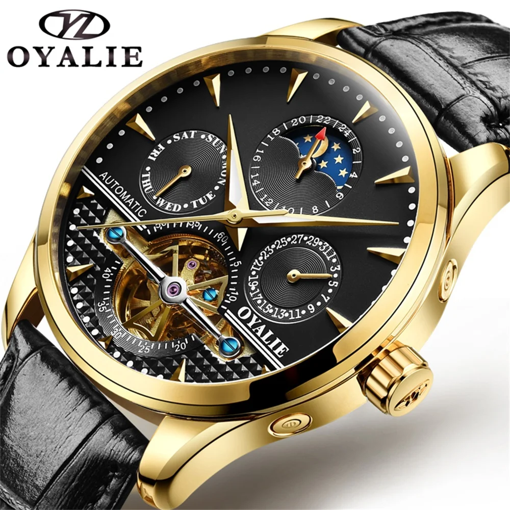 OYALIE Men's Watch Top Brand Luxury Leather Strap Male Sports Watches Men Automatic Mechanical Watch Wrist Relogio
OYALIE Men's Watch Top Brand Luxury Leather Strap Male Sports Watches Men Automatic Mechanical Watch Wrist Relogio
