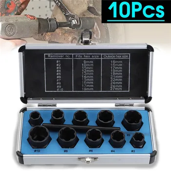 11pcs/Set Damaged Bolts Nuts Screws Remover Extractor Removal Tools Set Threading Tool Kit Black Nuts And Bolts Extractors Box
11pcs/Set Damaged Bolts Nuts Screws Remover Extractor Removal Tools Set Threading Tool Kit Black Nuts And Bolts Extractors Box