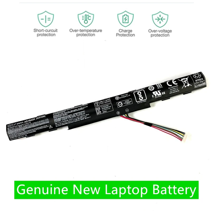 Новинка, 4 ячейки, AS16A5K, AS16A8K, Аккумулятор для ноутбука ACER, для Aspire E5-575 E5-553 E5-575T E5-576G
Новинка, 4 ячейки, AS16A5K, AS16A8K, Аккумулятор для ноутбука ACER, для Aspire E5-575 E5-553 E5-575T E5-576G