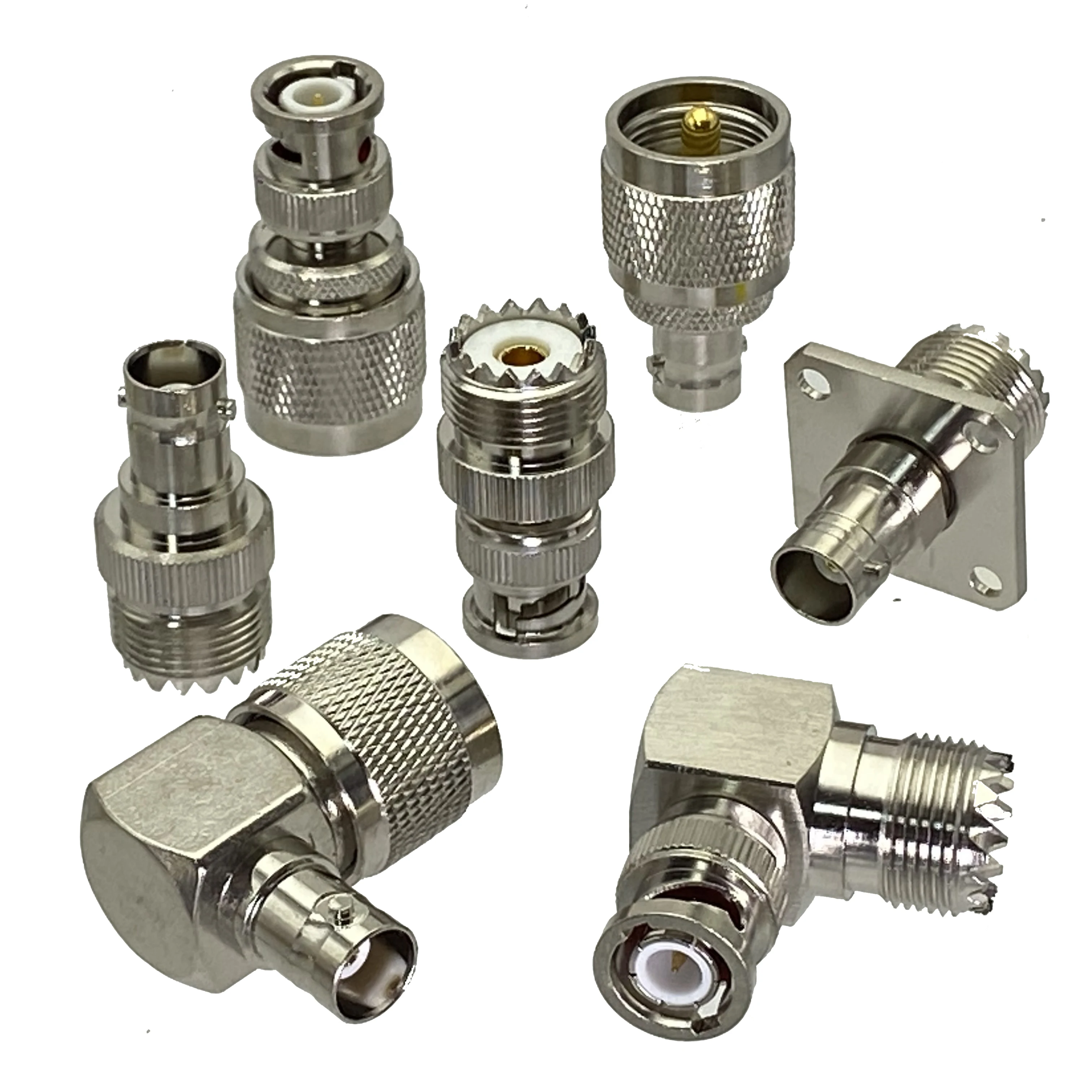 1pcs Connector Adapter UHF PL259 SO239 to BNC Male Plug & Female jack Flange & Right Angle RF Coaxial Wire Terminal 50ohm
1pcs Connector Adapter UHF PL259 SO239 to BNC Male Plug & Female jack Flange & Right Angle RF Coaxial Wire Terminal 50ohm
