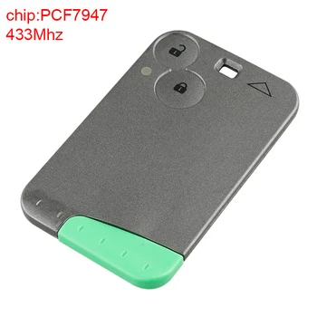 433 Mhz 2 Buttons Universal ABS + Metal Durable Remote Card Smart Car Key with PCF7947 Chip Suitable for Renault Laguna
433 Mhz 2 Buttons Universal ABS + Metal Durable Remote Card Smart Car Key with PCF7947 Chip Suitable for Renault Laguna
