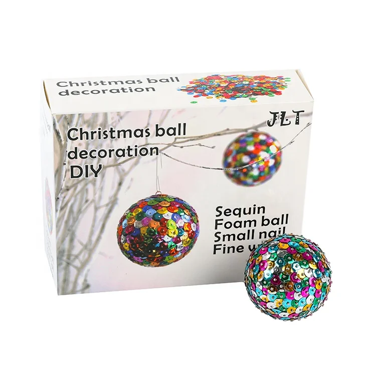 Sequin Christmas Ball DIY Fancy Sequins Decoration Glass Ball Ornament Christmas Sequins Foam Ball Kids Craft
Sequin Christmas Ball DIY Fancy Sequins Decoration Glass Ball Ornament Christmas Sequins Foam Ball Kids Craft