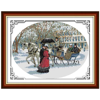 Snowy Day Patterns Cross Stitch Sets Aida Coth 11CT 14CT Account cross stitch kits Half Stitch embroidery kit Needlework Tools
Snowy Day Patterns Cross Stitch Sets Aida Coth 11CT 14CT Account cross stitch kits Half Stitch embroidery kit Needlework Tools