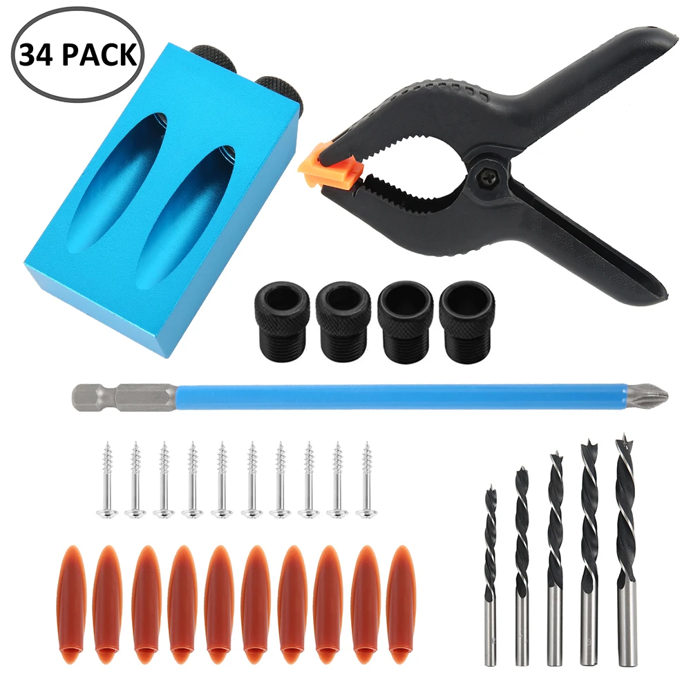 Oblique Hole Locator Drill Bits 15 Degree Angle Locator Bits Hole Jig Clamp Kit for Woodworking Hand Tools
Oblique Hole Locator Drill Bits 15 Degree Angle Locator Bits Hole Jig Clamp Kit for Woodworking Hand Tools
