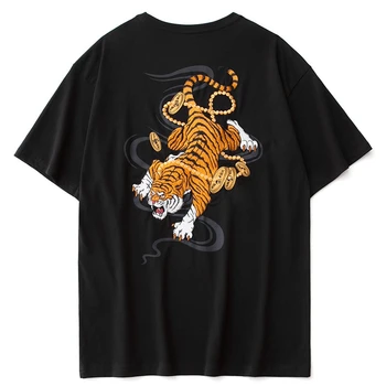 Lyprerazy Summer New Men Embroidered Tiger T-Shirt Chinese Nation Loose Cotton Tshirt Harajuku Casual Streetwear Tops Tees 
Lyprerazy Summer New Men Embroidered Tiger T-Shirt Chinese Nation Loose Cotton Tshirt Harajuku Casual Streetwear Tops Tees