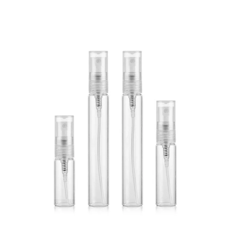 

3,5,10ML Glass Spray Bottle Empty Cosmetic Perfume Container With Mist Atomizer Nozzle Small Sample Vials Parfum tube Refillable