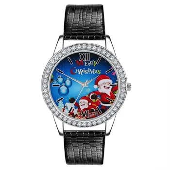 Merry Christmas Quartz Watch for Women Electronic Watch Xmas Santa Claus Rhinestone Dial with PU Leather Wrist Strap LL@
Merry Christmas Quartz Watch for Women Electronic Watch Xmas Santa Claus Rhinestone Dial with PU Leather Wrist Strap LL@