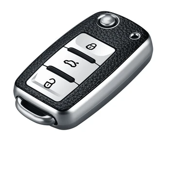 Tpu+leather Fob Key Case Cover for VW Golf 4 5 Passat B5 B6 Polo Touran for Seat for Skoda Key 3 Buttons Flip Key Shell Car Key
Tpu+leather Fob Key Case Cover for VW Golf 4 5 Passat B5 B6 Polo Touran for Seat for Skoda Key 3 Buttons Flip Key Shell Car Key