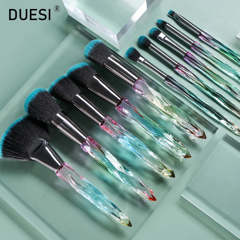 DUESI 10Pcs Gradient Makeup Brushes Set Diamond Foundation Eyeshadow Eyebrow Powder Blending Fan Beauty Cosmetic Brush Tools Kit
DUESI 10Pcs Gradient Makeup Brushes Set Diamond Foundation Eyeshadow Eyebrow Powder Blending Fan Beauty Cosmetic Brush Tools Kit