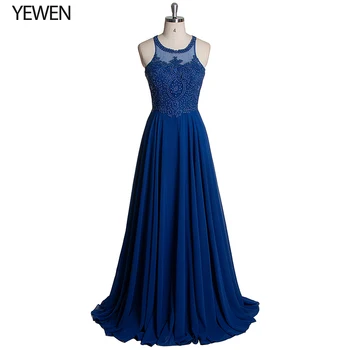 A-Line Sleeveless Long Evening Dresses 2020 Royal Blue A-Line Prom Gown Elegant Woman Party Formal Special Occasion Dress YeWen 
A-Line Sleeveless Long Evening Dresses 2020 Royal Blue A-Line Prom Gown Elegant Woman Party Formal Special Occasion Dress YeWen