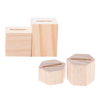 4pcs Unfinished Geometric Wood Display Ring Stand Craft Unplainted DIY Jewellery Holder
4pcs Unfinished Geometric Wood Display Ring Stand Craft Unplainted DIY Jewellery Holder