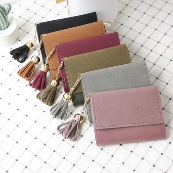 2020 Tassel Women Wallet Small Cute Wallet Women Short PU Leather Women Wallets Fashion Purses Portefeuille Female Purses 
2020 Tassel Women Wallet Small Cute Wallet Women Short PU Leather Women Wallets Fashion Purses Portefeuille Female Purses