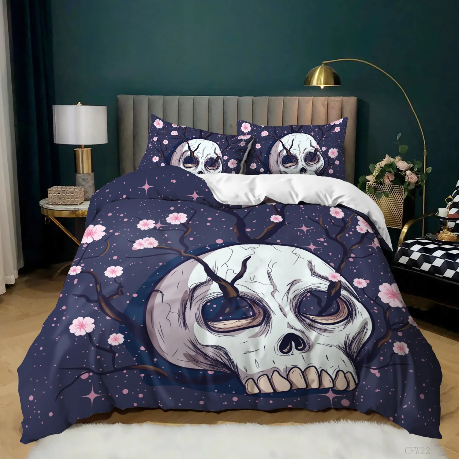 Black Skull Bedding Set Kids Teens Twin Queen King Duvet Cover Set&Pillowcases Horror Comforter/Quilt Cover for Bedroom Decor
Black Skull Bedding Set Kids Teens Twin Queen King Duvet Cover Set&Pillowcases Horror Comforter/Quilt Cover for Bedroom Decor