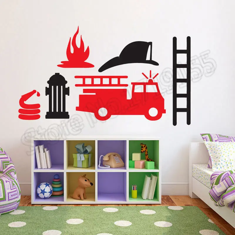 Cartoon Fire Truck Engine Car Vinyl Wall Decal Removable Cartoon Stickers For Boys Room Special Design Home Decoration DIY ZW308
Cartoon Fire Truck Engine Car Vinyl Wall Decal Removable Cartoon Stickers For Boys Room Special Design Home Decoration DIY ZW308