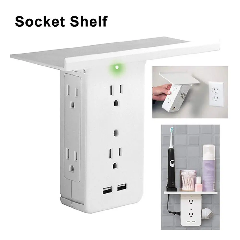 USB Socket Switch Socket Rack Socket Shelf 6 Electrical Outlet Extenders 2 USB Charging Ports Removable Built-In Shelf
USB Socket Switch Socket Rack Socket Shelf 6 Electrical Outlet Extenders 2 USB Charging Ports Removable Built-In Shelf