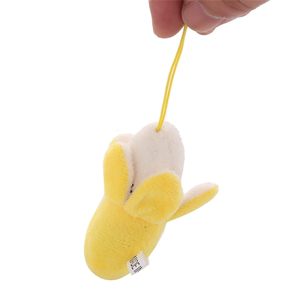 Backpack Accessories Cute Plush Small Bananas Toys mini fruit plush toy doll pendant Soft Dolls Gift decoration #A