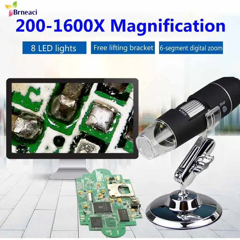 High Quality 200X-1600X Electron Microscope Magnifying Glass Mobile Computer Motherboard Detection HD Handheld Microscope Tester
High Quality 200X-1600X Electron Microscope Magnifying Glass Mobile Computer Motherboard Detection HD Handheld Microscope Tester