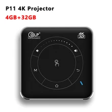 

FOR DLP P11 4K projector Android 9.0 DDR4 4GB 32GB mini portable LED 2.4G 5G wifi bluetooth 3D Home video game beamer vs P10