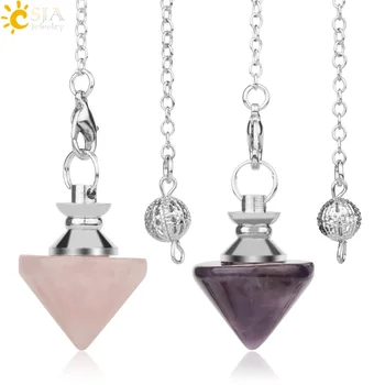 CSJA Pendulums for Divination Dowsing Cone Shape Fortune-Telling Pendulum Bullet Natural Stone Pink Purple Crystal Quartz G187
CSJA Pendulums for Divination Dowsing Cone Shape Fortune-Telling Pendulum Bullet Natural Stone Pink Purple Crystal Quartz G187