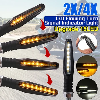 Pairs 12V 15LED Motorcycle Turn Signals Light Flowing Sequential Water Flashing Blinker DRL Running Lights+DRL Lamp Spotlight
Pairs 12V 15LED Motorcycle Turn Signals Light Flowing Sequential Water Flashing Blinker DRL Running Lights+DRL Lamp Spotlight