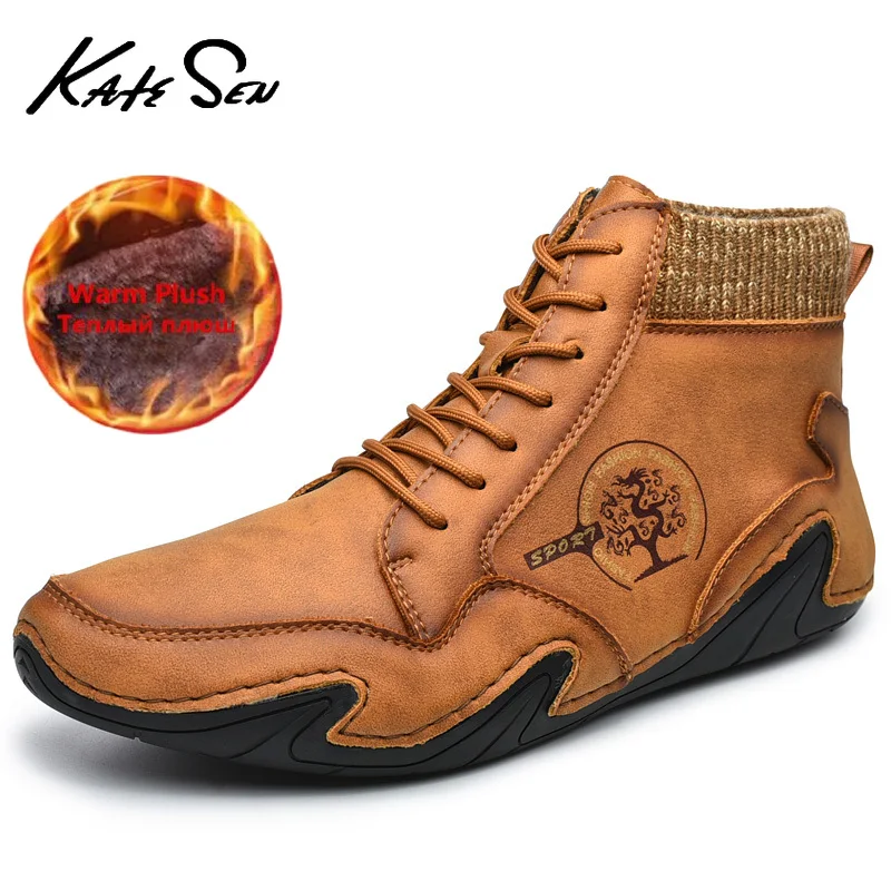 2020 Winter men's warm plush leather boots Fashion high quality lace up ankle boots Outdoor comfortable casual shoes Big Size 48
2020 Winter men's warm plush leather boots Fashion high quality lace up ankle boots Outdoor comfortable casual shoes Big Size 48