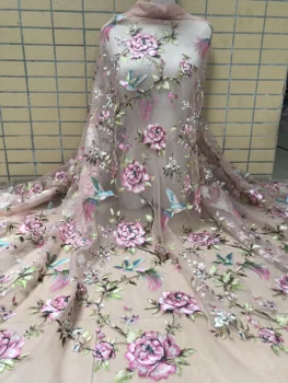 Nigerian french net Lace yaking-30.6808 Embroidered Cord Lace Fabric with full beads for bridal dress 
Nigerian french net Lace yaking-30.6808 Embroidered Cord Lace Fabric with full beads for bridal dress