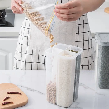Kitchen Storage Tank Sealed Tank Storage Box Compartment Transparent Container Box Plastic Food Fresh-Keeping Storage Box
Kitchen Storage Tank Sealed Tank Storage Box Compartment Transparent Container Box Plastic Food Fresh-Keeping Storage Box