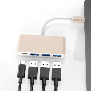 Hot Sale Type-C Hub Wear-resistant Type-C to 3 USB 3.0+PD Charging Adapter Splitter Type-C Hub for MacBook Huawei
Hot Sale Type-C Hub Wear-resistant Type-C to 3 USB 3.0+PD Charging Adapter Splitter Type-C Hub for MacBook Huawei