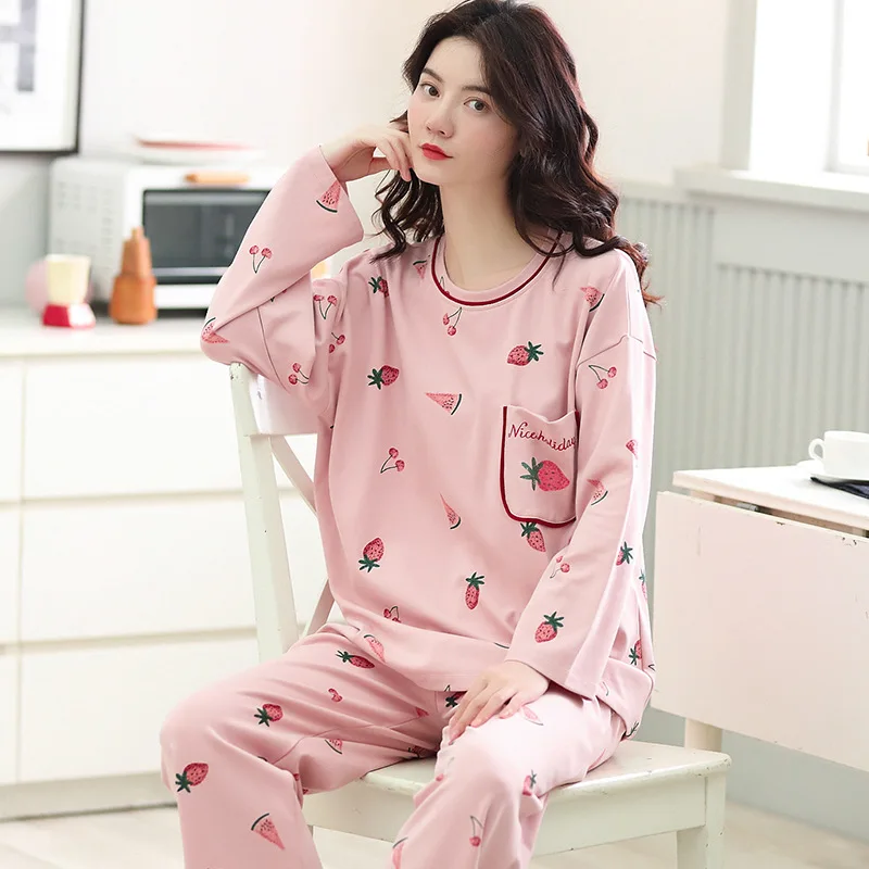 New winter 2019 maternity cartoon pajamas made of cotton can be worn on the outside 9821 
New winter 2019 maternity cartoon pajamas made of cotton can be worn on the outside 9821
