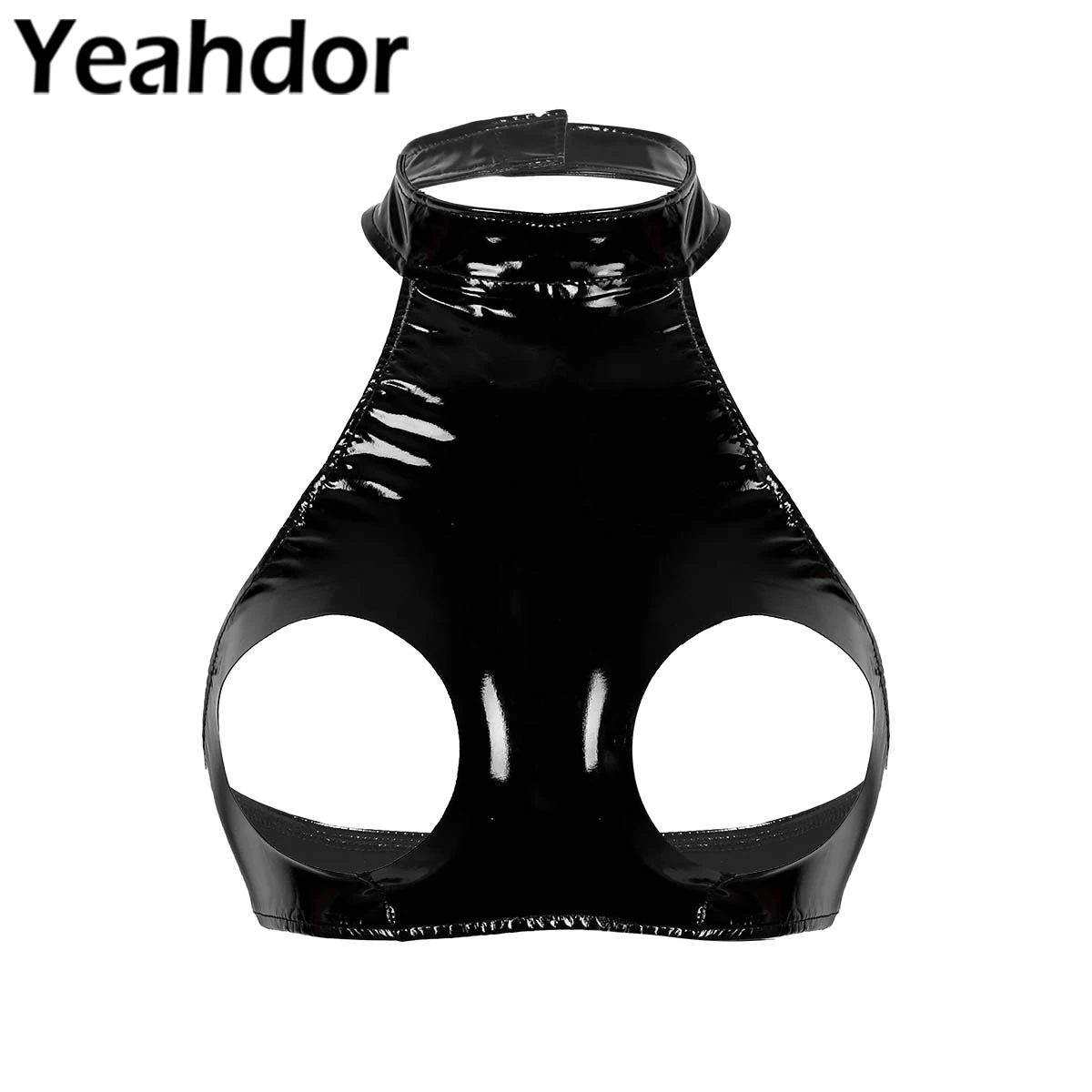 Women Sexy Erotic Nipple exposed Bra Top Wet Look Faux Leather Sleeveless Halter Neck Backless Open Cup Bust Crop Tank Tops
Women Sexy Erotic Nipple exposed Bra Top Wet Look Faux Leather Sleeveless Halter Neck Backless Open Cup Bust Crop Tank Tops