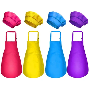 Children's Apron and Chef Hat Set-with 2 Pockets, Waterproof and Adjustable, Kitchen Cooking Baking Painting 
Children's Apron and Chef Hat Set-with 2 Pockets, Waterproof and Adjustable, Kitchen Cooking Baking Painting