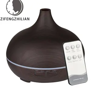 ZIFENGZHILIAN 500ml Air Humidifier Wood Grain Timing Diffuser Oil 7 Color Light Ultrasonic Aromatherapy Diffuser ZIFENGZHILIAN 500ml Air Humidifier Wood Grain Timing Diffuser Oil 7 Color Light Ultrasonic Aromatherapy Diffuser