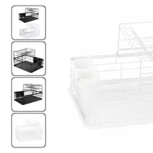 Compact Modern Water Draining 2-Tier Dish Rack Wrought Iron Draining Rack Practical for Kitchen
Compact Modern Water Draining 2-Tier Dish Rack Wrought Iron Draining Rack Practical for Kitchen