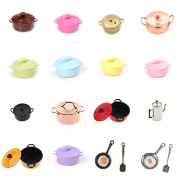 Miniature Kitchen Utensil Cooking Ware Play Kitchen Toy Hot Mini Pot Boiler Pan with Lid Kettle Doll house Accessories Dollhouse 
Miniature Kitchen Utensil Cooking Ware Play Kitchen Toy Hot Mini Pot Boiler Pan with Lid Kettle Doll house Accessories Dollhouse