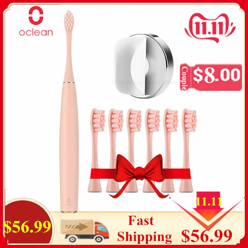 Xiaomi Oclean Air Electric Toothbrush Set with 6 Brush Head Wall-Mounted Holder APP Control Waterproof Fast Charging Tooth Brush
Xiaomi Oclean Air Electric Toothbrush Set with 6 Brush Head Wall-Mounted Holder APP Control Waterproof Fast Charging Tooth Brush