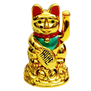 Electric Plastic Maneki Neko Lucky Cat Fortune Cat With Waving Arm Battery Operated for Home Office Restaurant Shop Store 
Electric Plastic Maneki Neko Lucky Cat Fortune Cat With Waving Arm Battery Operated for Home Office Restaurant Shop Store