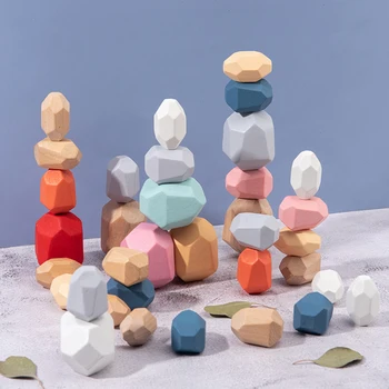 Nordic Style Creative Children's Wooden Colored Stone Building Block Educational Toy Stacking Game Rainbow Wooden Toy Gift
Nordic Style Creative Children's Wooden Colored Stone Building Block Educational Toy Stacking Game Rainbow Wooden Toy Gift
