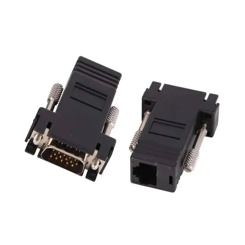2 pcs VGA Male/Female to RJ45 Network Port Ethernet Cable Extender Adapter for Network Engineering Outdoor Display
2 pcs VGA Male/Female to RJ45 Network Port Ethernet Cable Extender Adapter for Network Engineering Outdoor Display
