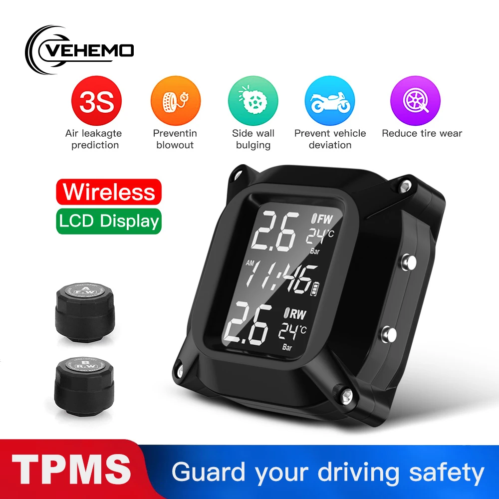 Tire Pressure Alarm USB Interface TPMS Tire Pressure Monitoring System Motorbike Motorcycle External Sensor Real-Time Display
Tire Pressure Alarm USB Interface TPMS Tire Pressure Monitoring System Motorbike Motorcycle External Sensor Real-Time Display