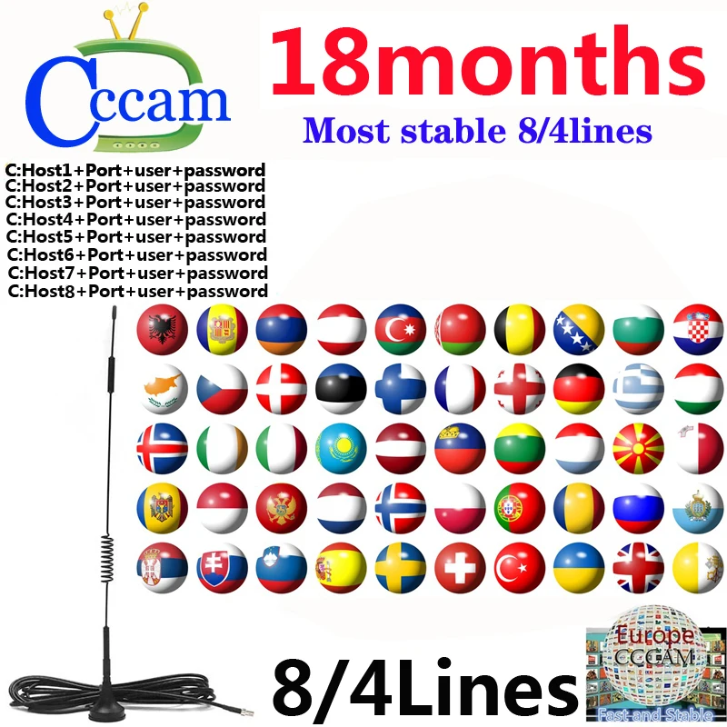 2020 Europe 12 months new3 & 8 clines cccam DVB S2 full HD very stable not include app
2020 Europe 12 months new3 & 8 clines cccam DVB S2 full HD very stable not include app