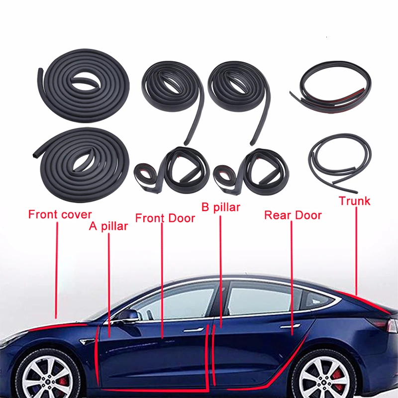 Комплект уплотнительных лент для дверей автомобиля звукоизоляционная