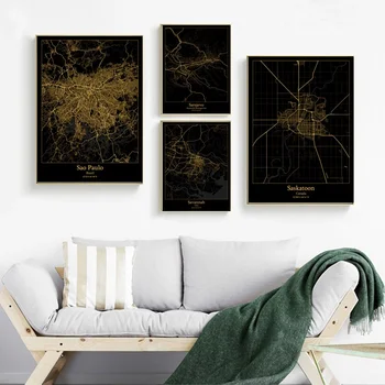 Sao Paulo Brazil Sarajevo Saskatoon Canada Savannah Seattle map Canvas poster Painting Home Decoration Wall Art Decor
Sao Paulo Brazil Sarajevo Saskatoon Canada Savannah Seattle map Canvas poster Painting Home Decoration Wall Art Decor