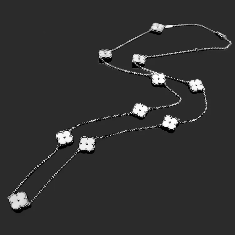 Titanium steel four-leaf flower double buckle necklace personality fashion ladies popular models chain to send love 2019 new hot
Titanium steel four-leaf flower double buckle necklace personality fashion ladies popular models chain to send love 2019 new hot