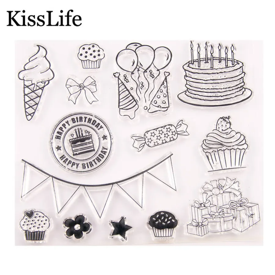 2019 New Cake Balloons Flag Bow Gift Box Clear Rubber Stamps for Scrapbooking Card Making Birthday Craft Stamps
2019 New Cake Balloons Flag Bow Gift Box Clear Rubber Stamps for Scrapbooking Card Making Birthday Craft Stamps