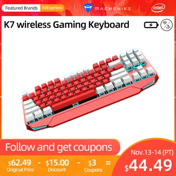 Machenike Gaming Keyboard K7 Wireless keyboard Mechanical Keyboard 87 keys Bluetooth 3.0 Black Switch Blue Switch keybaord
Machenike Gaming Keyboard K7 Wireless keyboard Mechanical Keyboard 87 keys Bluetooth 3.0 Black Switch Blue Switch keybaord