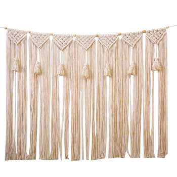 Macrame Wall Hanging Wall Tapestry Large Bohemian Wall Decoration for Wedding Backdrop Curtain Fringe Garland Banner Bedroom Liv 
Macrame Wall Hanging Wall Tapestry Large Bohemian Wall Decoration for Wedding Backdrop Curtain Fringe Garland Banner Bedroom Liv