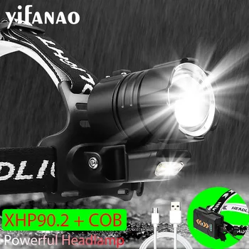 8000LM XHP90.2 LED Headlight USB Rechargeable Zoom Powerful Xlamp Waterproof Fishing Flashlight XHP70 V6 Use 18650 Battery
8000LM XHP90.2 LED Headlight USB Rechargeable Zoom Powerful Xlamp Waterproof Fishing Flashlight XHP70 V6 Use 18650 Battery