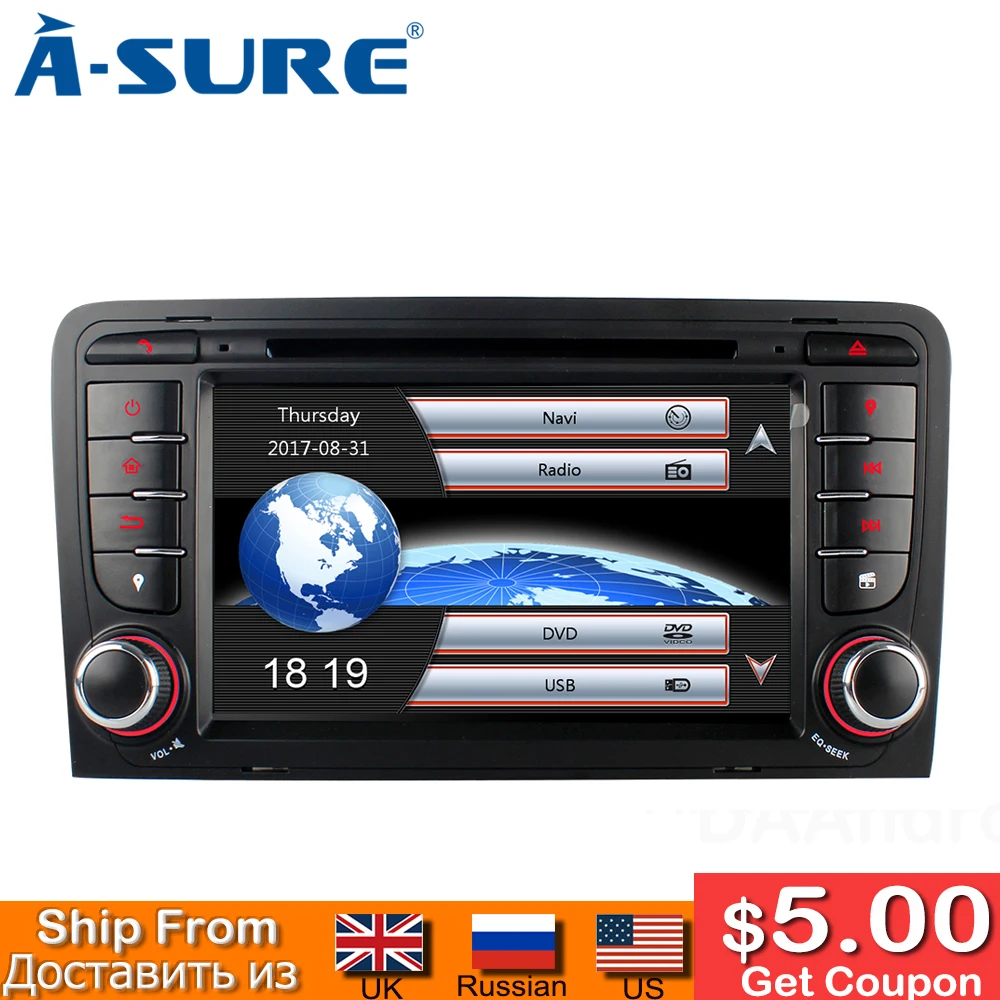 A-Sure 7 Inch 2 Din Cortex A9 Update Car Auto Radio Stereo GPS Navigation For AUDI A3 S3 RS3 8V 8PA DAB+ 3G Bluetooth CD DVR DTV
A-Sure 7 Inch 2 Din Cortex A9 Update Car Auto Radio Stereo GPS Navigation For AUDI A3 S3 RS3 8V 8PA DAB+ 3G Bluetooth CD DVR DTV