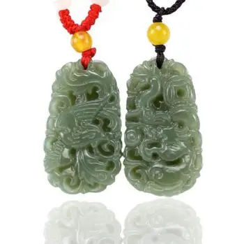 LETSFUN Fine Jewelry Natural Green Jade Dragon Phoenix Good Luck Gift Couples Charm Pendants Necklace Free Shipping
LETSFUN Fine Jewelry Natural Green Jade Dragon Phoenix Good Luck Gift Couples Charm Pendants Necklace Free Shipping